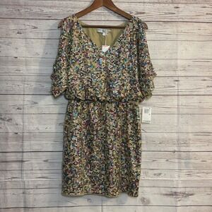 NWT Trina Turk Embellished Sequin Beaded Cocktail Party Dress Size 6 MSRP 398.00